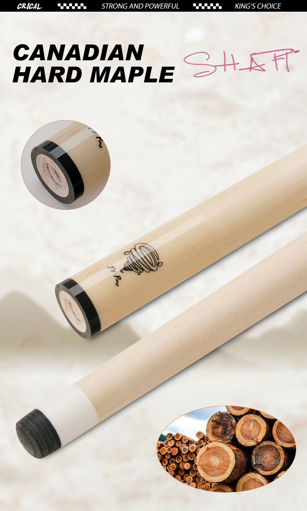 FURY-CRICAL AE-NT1/2 Billiard Pool Cue Stick Set, Maple Shaft, 3/8x10 Joint Case Set 1/2 Stick 10.5/11.5/12.5mm Smooth Grip