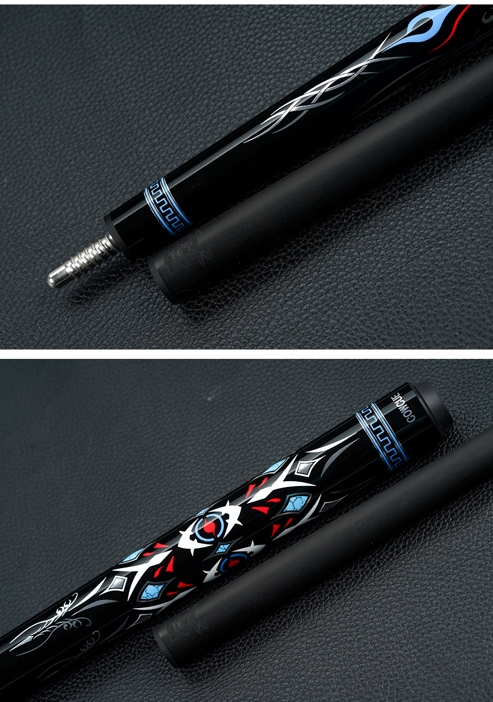 CRICAL Carbon Fiber Pool Cue Stick 58" Billiard Cue Sticks Professional Low Deflection Pool Sticks with 3/8 * 8 Pin Joint and 12.5mm Tip