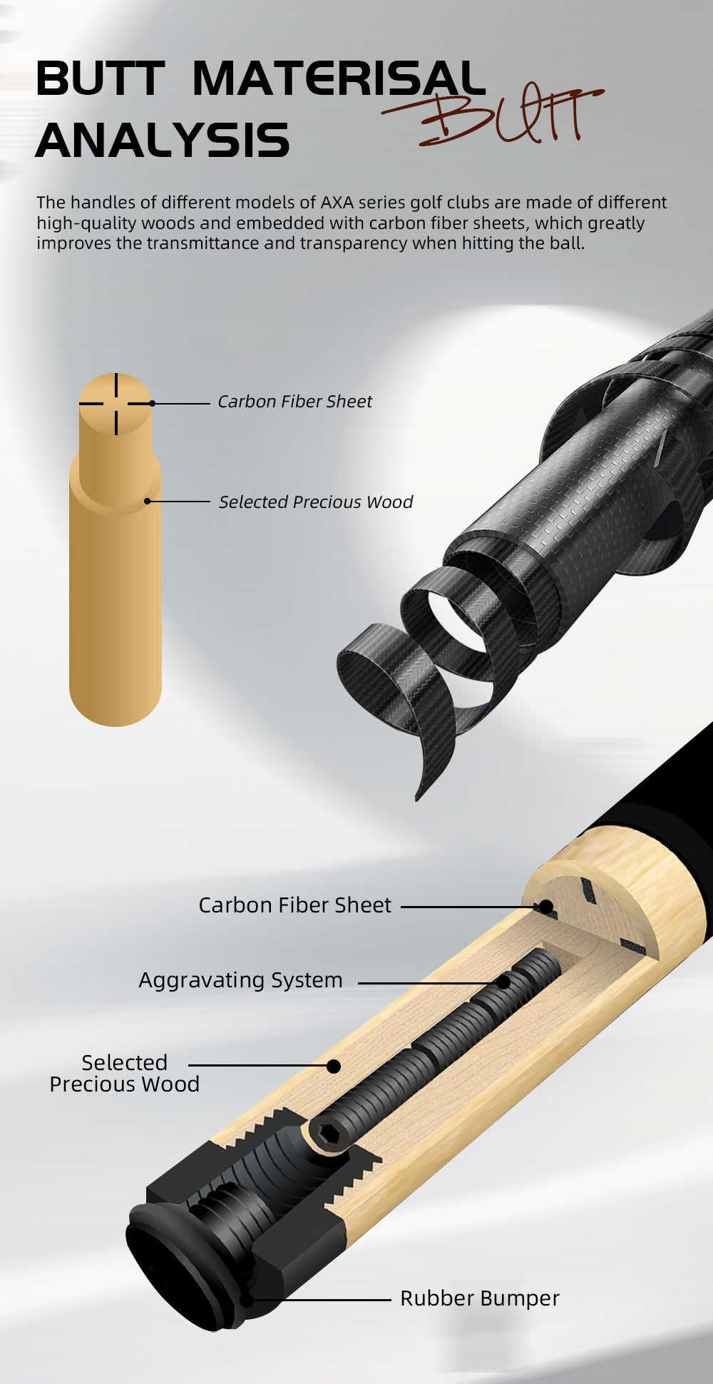 KONLLEN Carbon Fiber Pool Cue - AXA Series - Handmade Inlay Cues Stick Precision and Stability Professional Low Deflection Pool Stick
