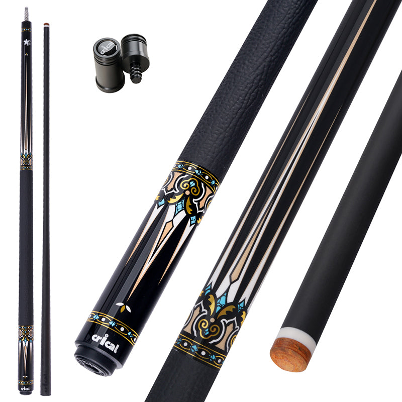 CRICAL carbon fiber cue leather grip 12.5mm Tip Billiard Cue Stick 3/8*8 pin Joint low deflection pool cue Stick