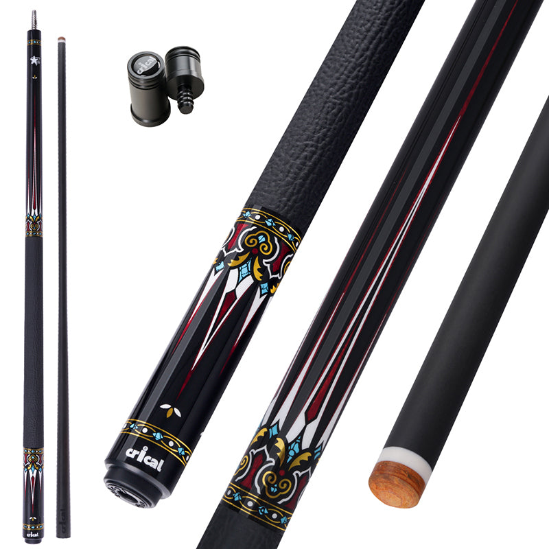 CRICAL carbon fiber cue leather grip 12.5mm Tip Billiard Cue Stick 3/8*8 pin Joint low deflection pool cue Stick