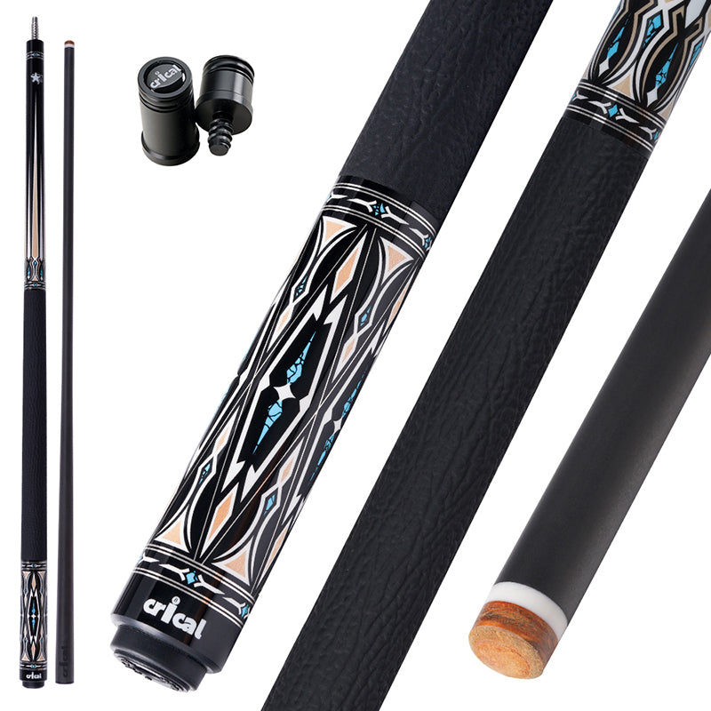 CRICAL carbon fiber cue leather grip 12.5mm Tip Billiard Cue Stick 3/8*8 pin Joint low deflection pool cue Stick