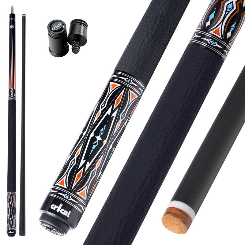 CRICAL carbon fiber cue leather grip 12.5mm Tip Billiard Cue Stick 3/8*8 pin Joint low deflection pool cue Stick
