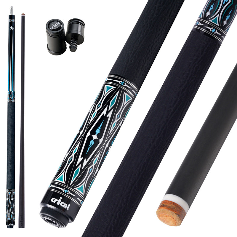 CRICAL carbon fiber cue leather grip 12.5mm Tip Billiard Cue Stick 3/8*8 pin Joint low deflection pool cue Stick