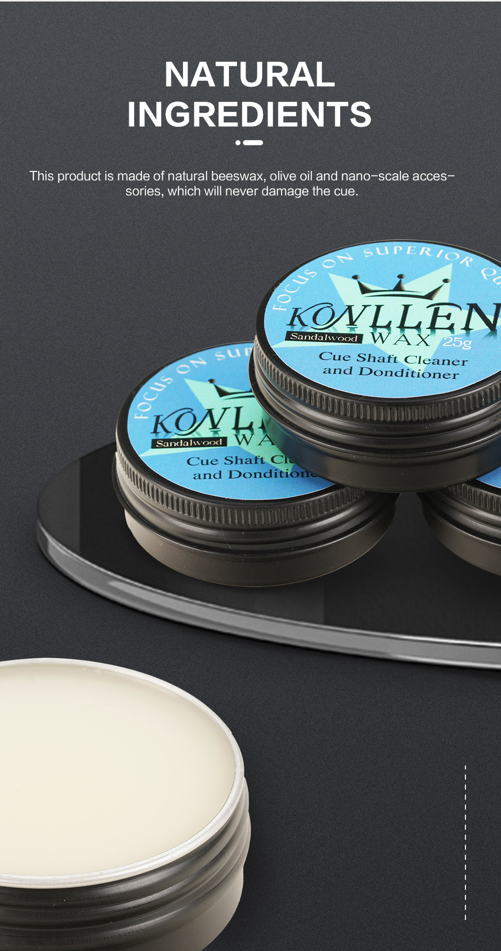 KONLLEN billiard cue maintenance cue maintenance wax maple wood carbon maintenance billiard accessories