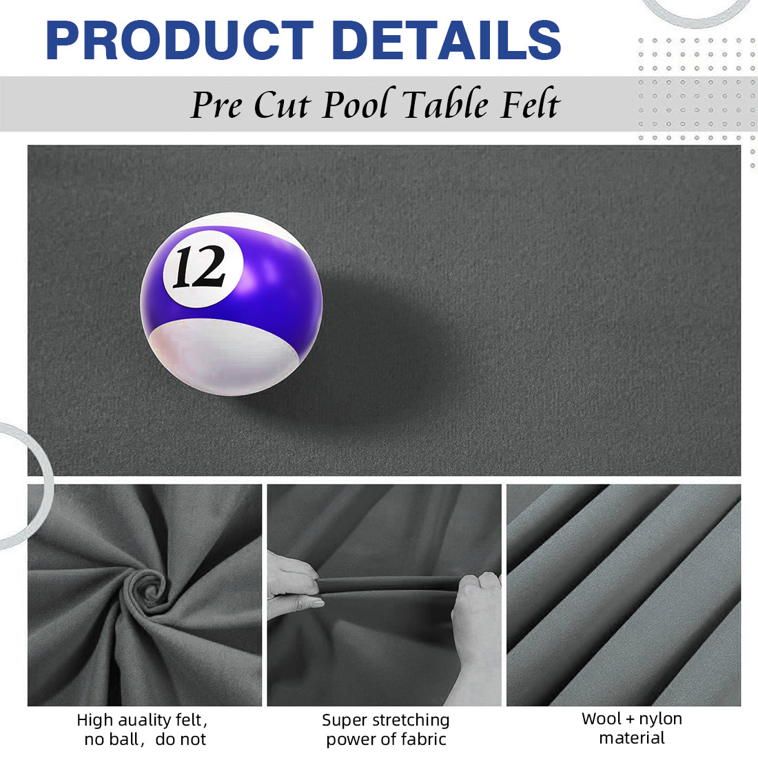 Pool Table Cloth Set 9 ft