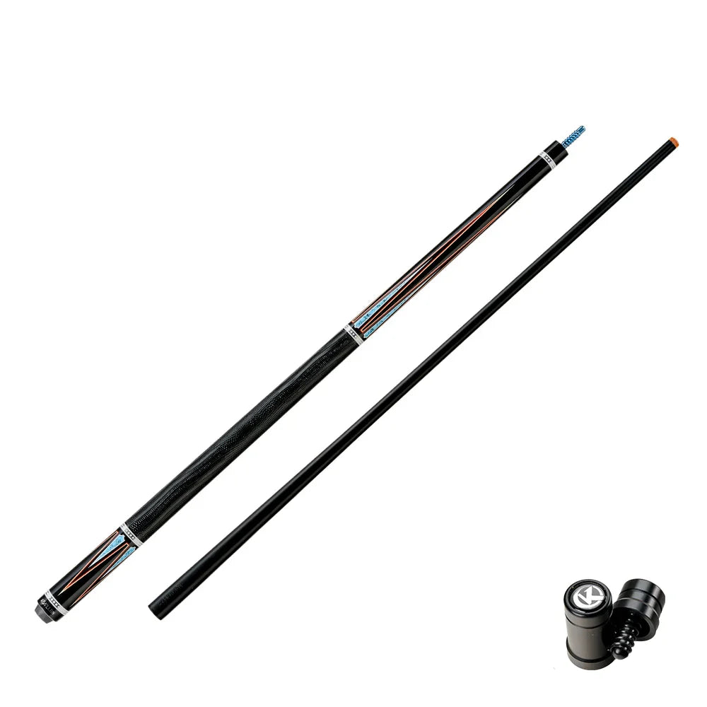 KONLLEN KL-08F Carbon Fiber Pool Stick with 12.5mm Tip 8*8/8 Joint Pin Low Deflection Professional Feeling for Billiard Cue