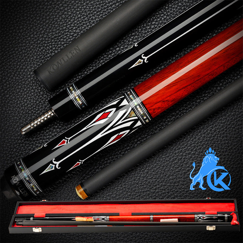 KONLLEN AS Carbon Fiber Inlay Pool Cue Stick 10.5/11.5/12.5mm Leather Wrap/Wrapless Black Technology Low Deflection Billiard