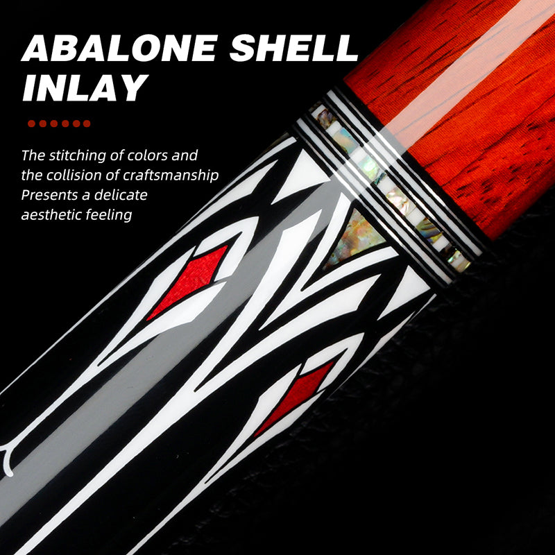 KONLLEN AS Carbon Fiber Inlay Pool Cue Stick 10.5/11.5/12.5mm Leather Wrap/Wrapless Black Technology Low Deflection Billiard