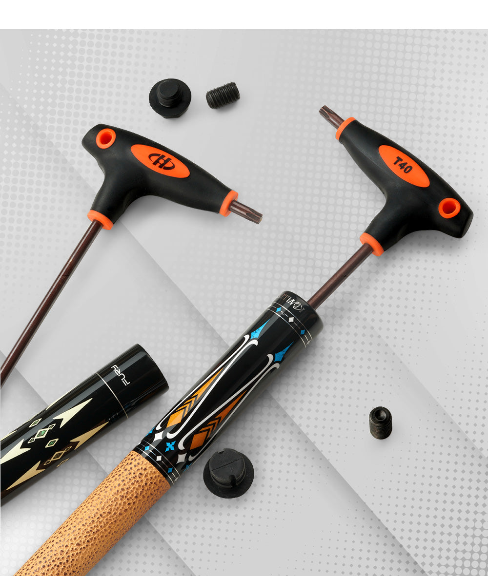 Billiards T-shaped Hexagon Wrench Socket Billiard Cue Weight Cartridge Wrench Pool Cue Weight Bolt Assembly Tools For KONLLEN