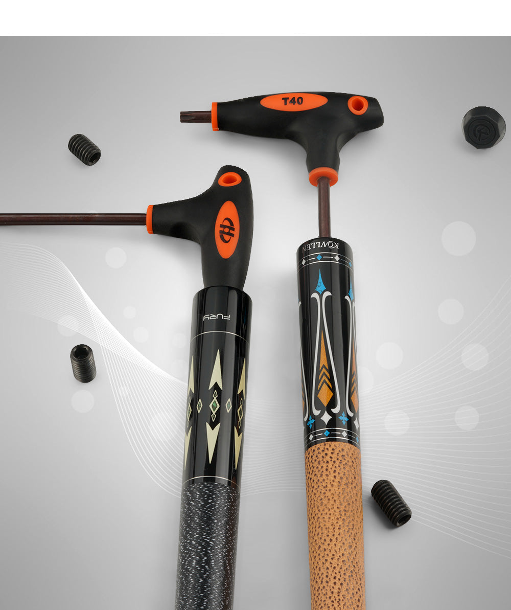Billiards T-shaped Hexagon Wrench Socket Billiard Cue Weight Cartridge Wrench Pool Cue Weight Bolt Assembly Tools For KONLLEN