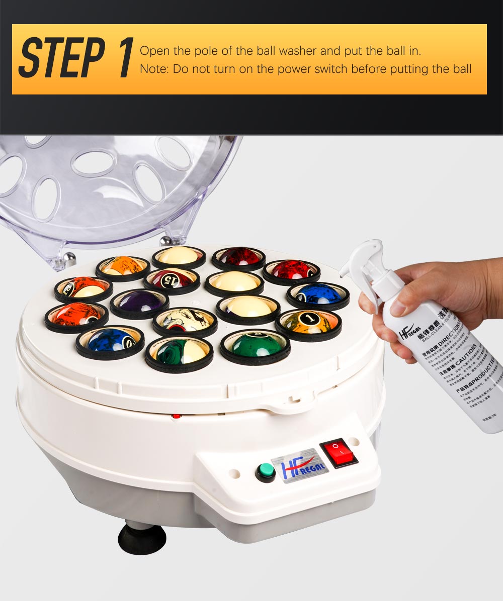 HF Billiard Ball Cleaner Machine Pool 16 balls Snooker 22 Balls Automatic Washing Machine