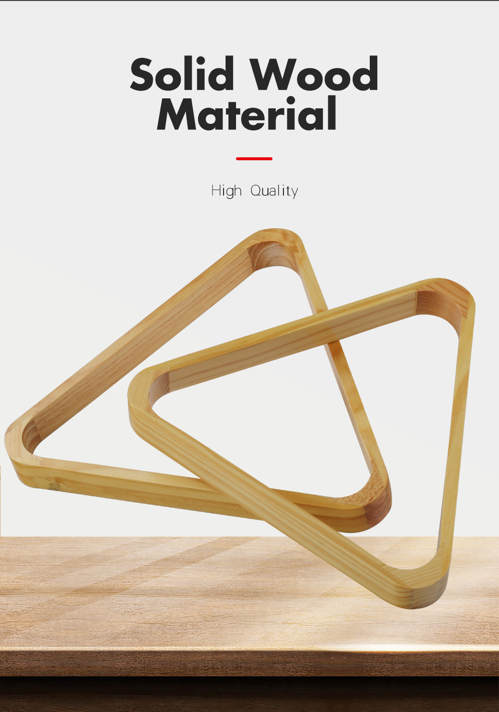 Wood Triangle Billiard Triangle Rack 525mm/572mm 8 Ball Professional Handmade Durable Billiard Accessories China