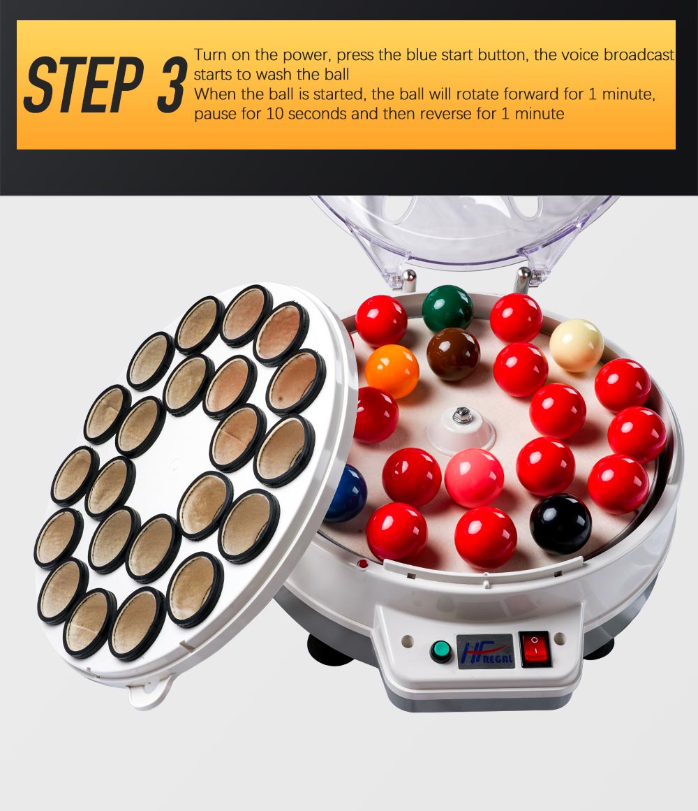 HF Billiard Ball Cleaner Machine Pool 16 balls Snooker 22 Balls Automatic Washing Machine