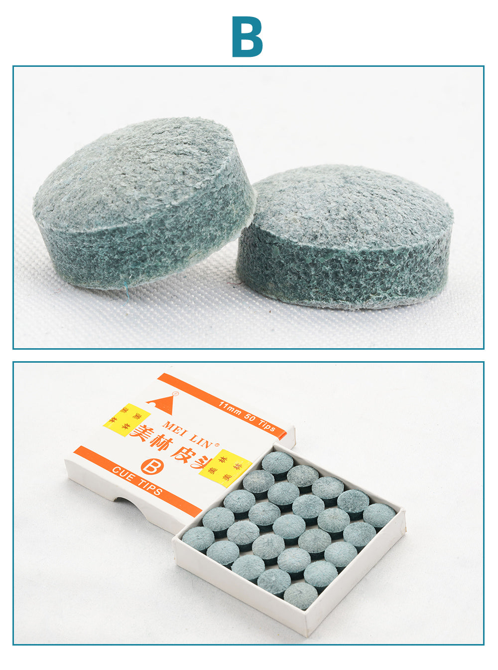 MEI LIN Cue Tips 50pcs 10.5mm 11mm Tips Billiards Tips Snooker Cue Tips Leather Head A/B/C/Red Pool Cue Tips