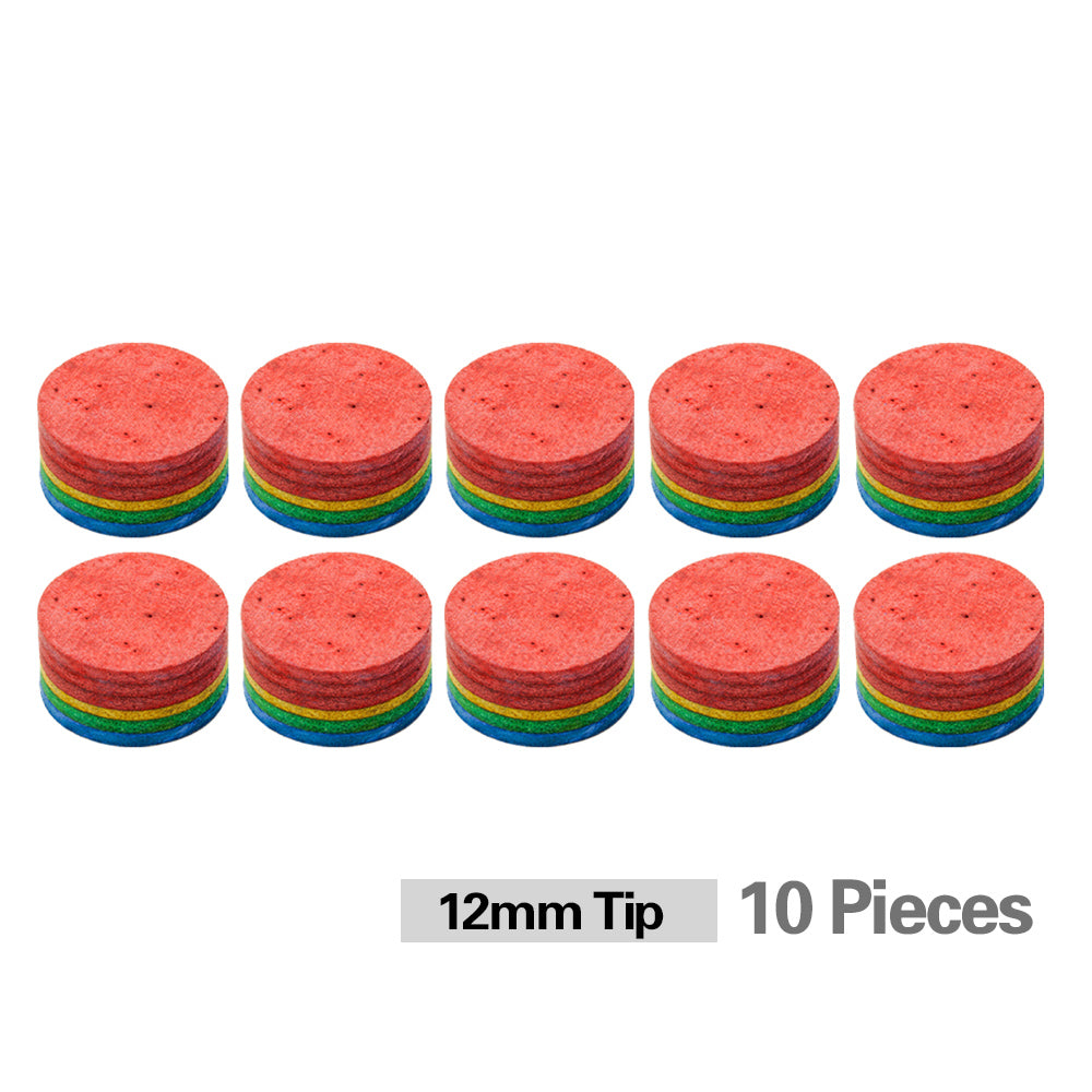 Rainbow Billiards Tip 12mm/14mm Tip Multi-Layers Professional Durable