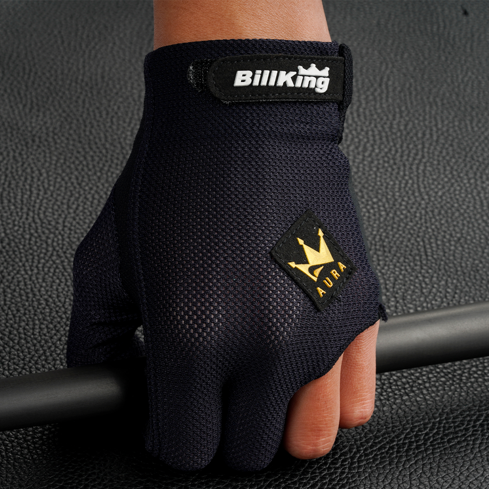 Billking Billiards Pool Cue Gloves 3 Fingers Left Mesh Carom Cue Gloves Professional Pool Stick Glove
