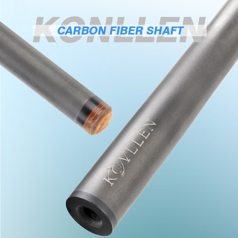 KONLLEN Carbon Fiber Pool Cue Stick Dragon Professional (Full Carbon Technology Low Deflection Billiard,12.5mm,147cm)