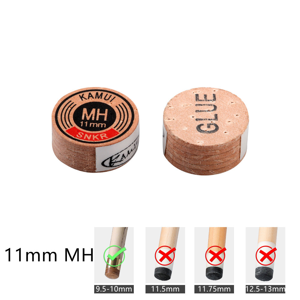 Japanese Original KAMUI Cue Tips 14mm SS/S/M/H Brown 11mm M/MH