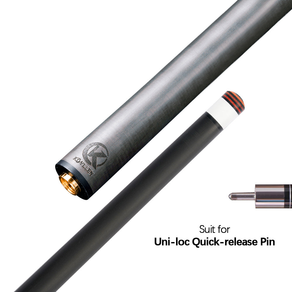 KONLLEN Carom Cue Carbon Fiber Shaft 12.4mm Uni-loc Radial Pin 3/8*8 Pin Joint 69cm Length