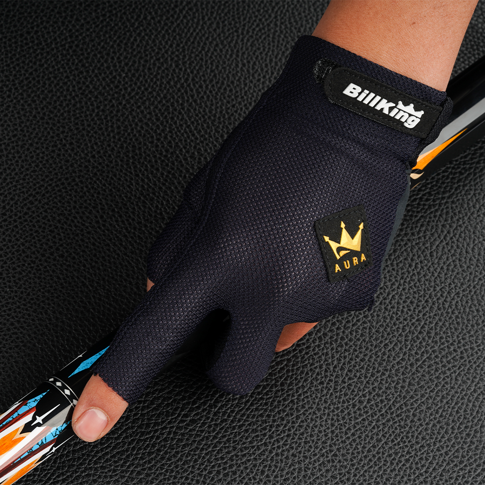 Billking Billiards Pool Cue Gloves 3 Fingers Left Mesh Carom Cue Gloves Professional Pool Stick Glove