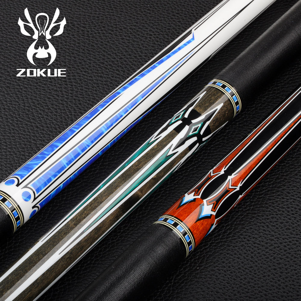 ZOKUE Russian Billiard Pool Cue 160cm 12.75mm Maple Shaft Weight Adjustable Lrish linen Grip Radial Kit Professional Play Cue