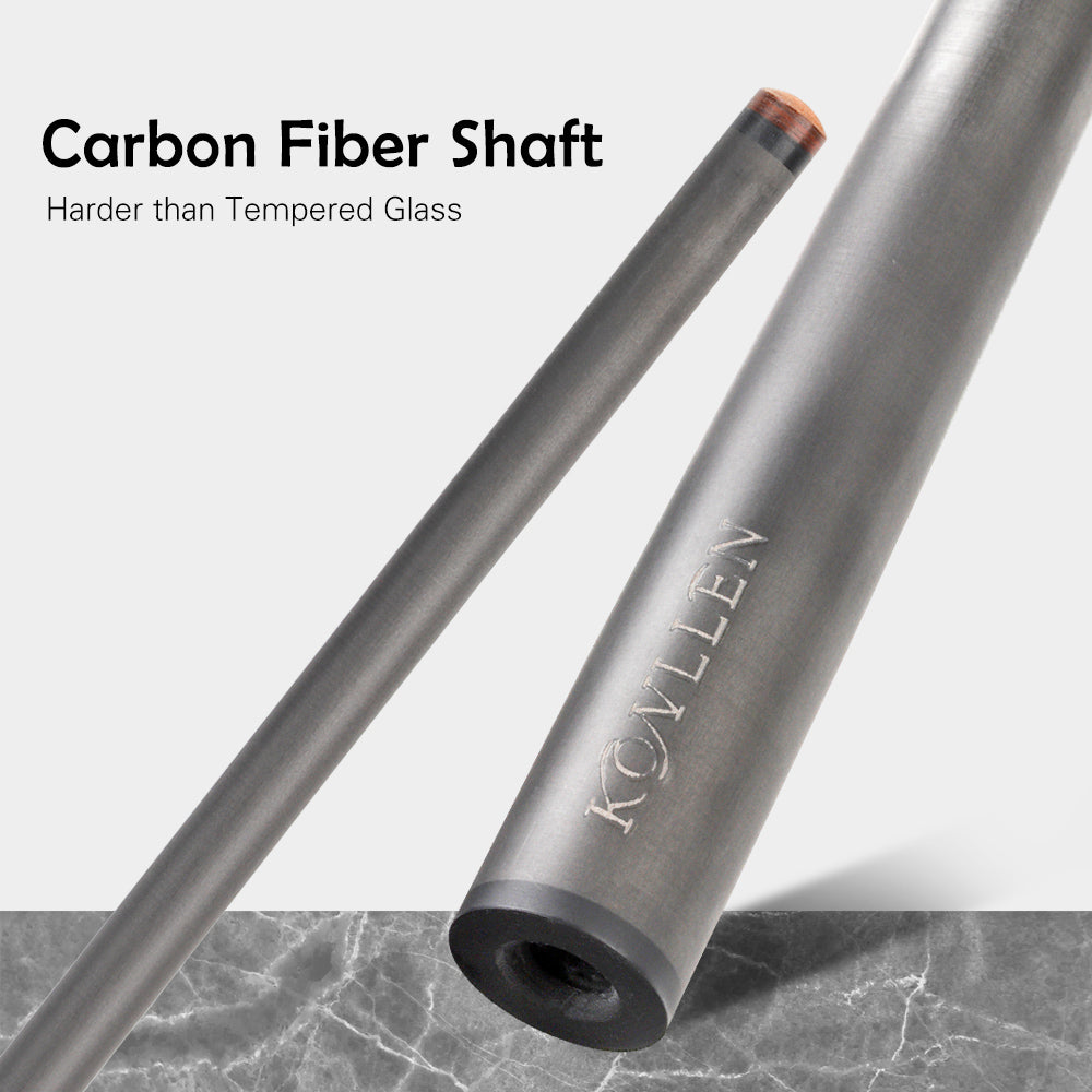 KONLLEN KL-12F Carbon Fiber Pool Cue Stick 12.4mm Tip