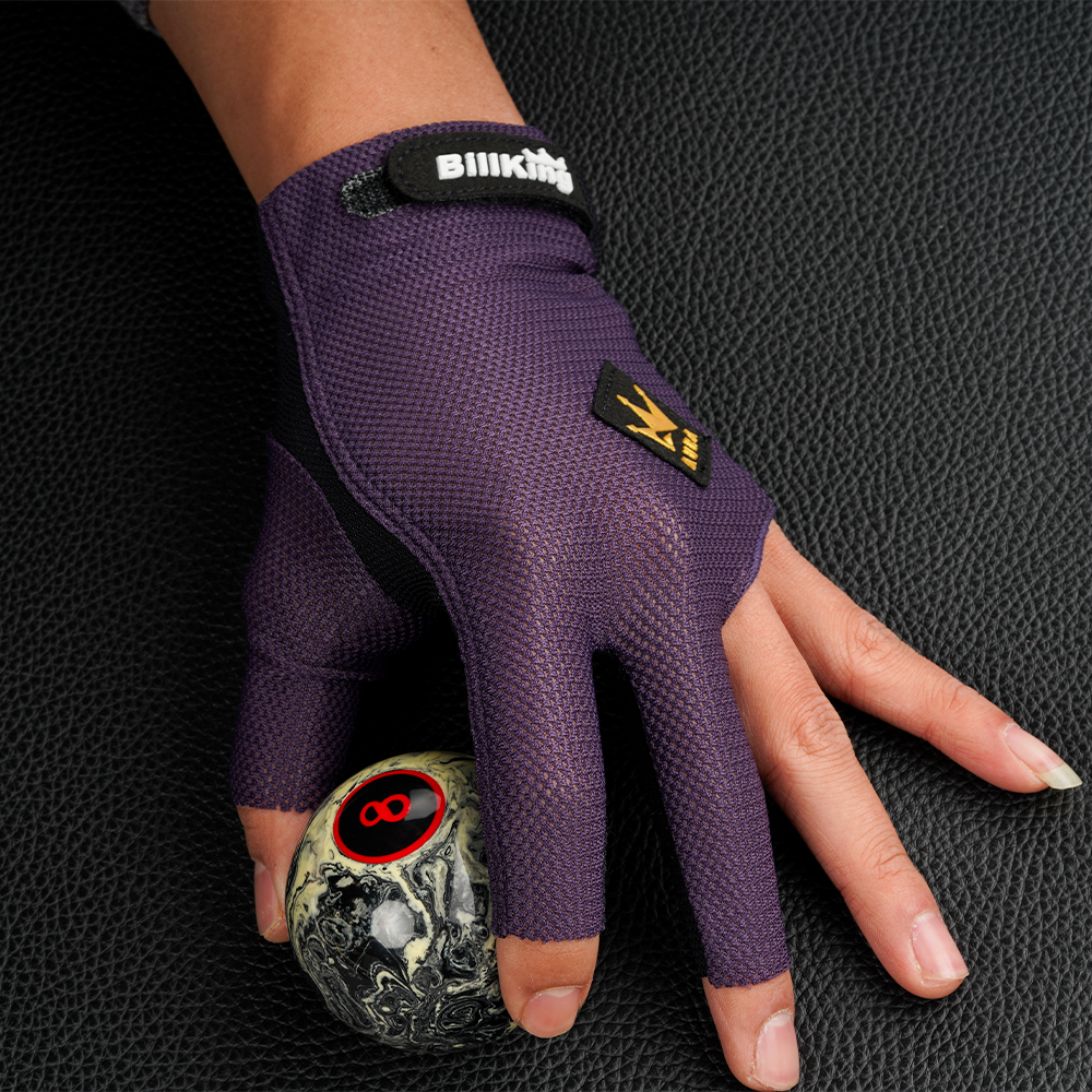 Billking Billiards Pool Cue Gloves 3 Fingers Left Mesh Carom Cue Gloves Professional Pool Stick Glove