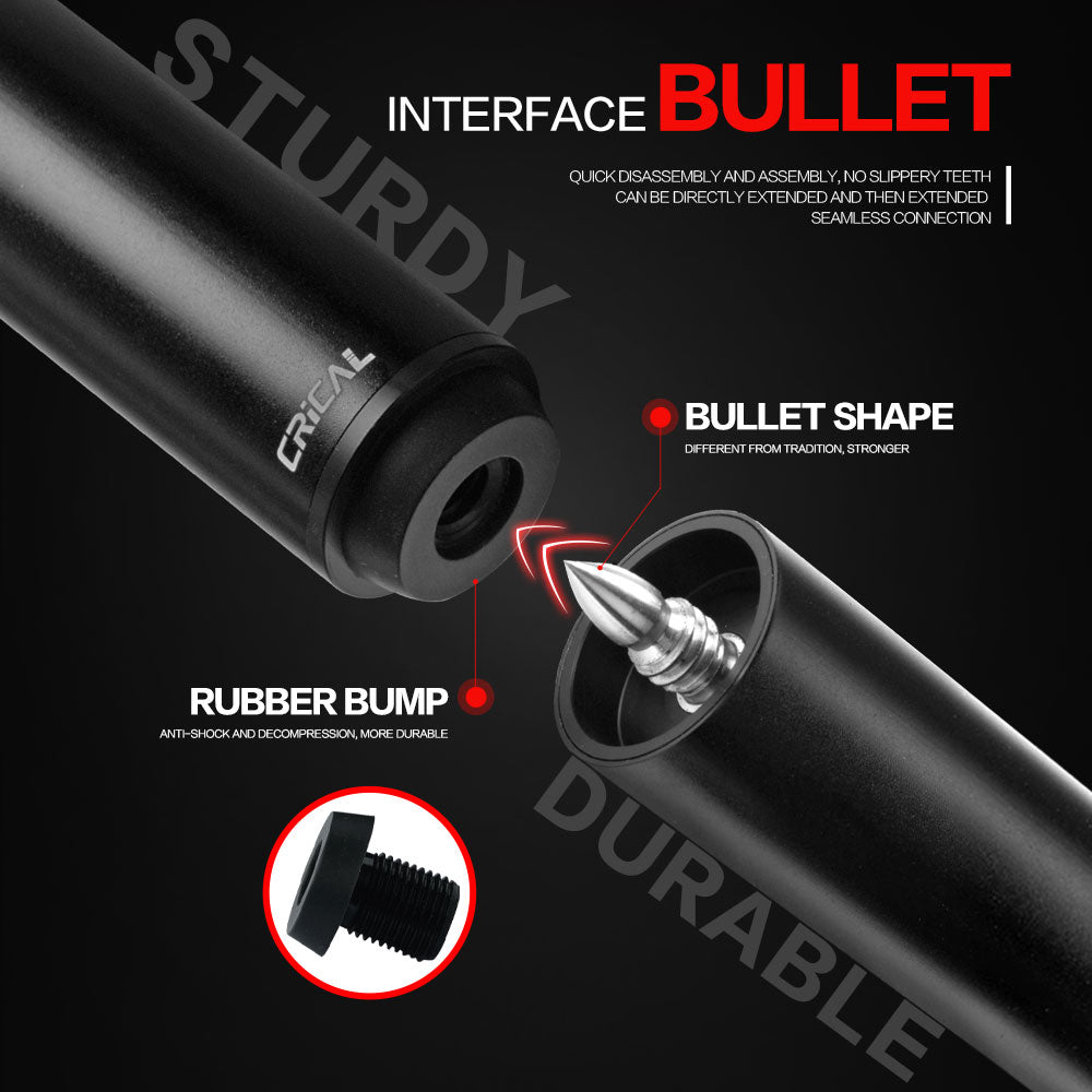 Billiard Pool Cue Extension For Mezz With Bumper 8.1/4.1/3.1/2.1 INCHES