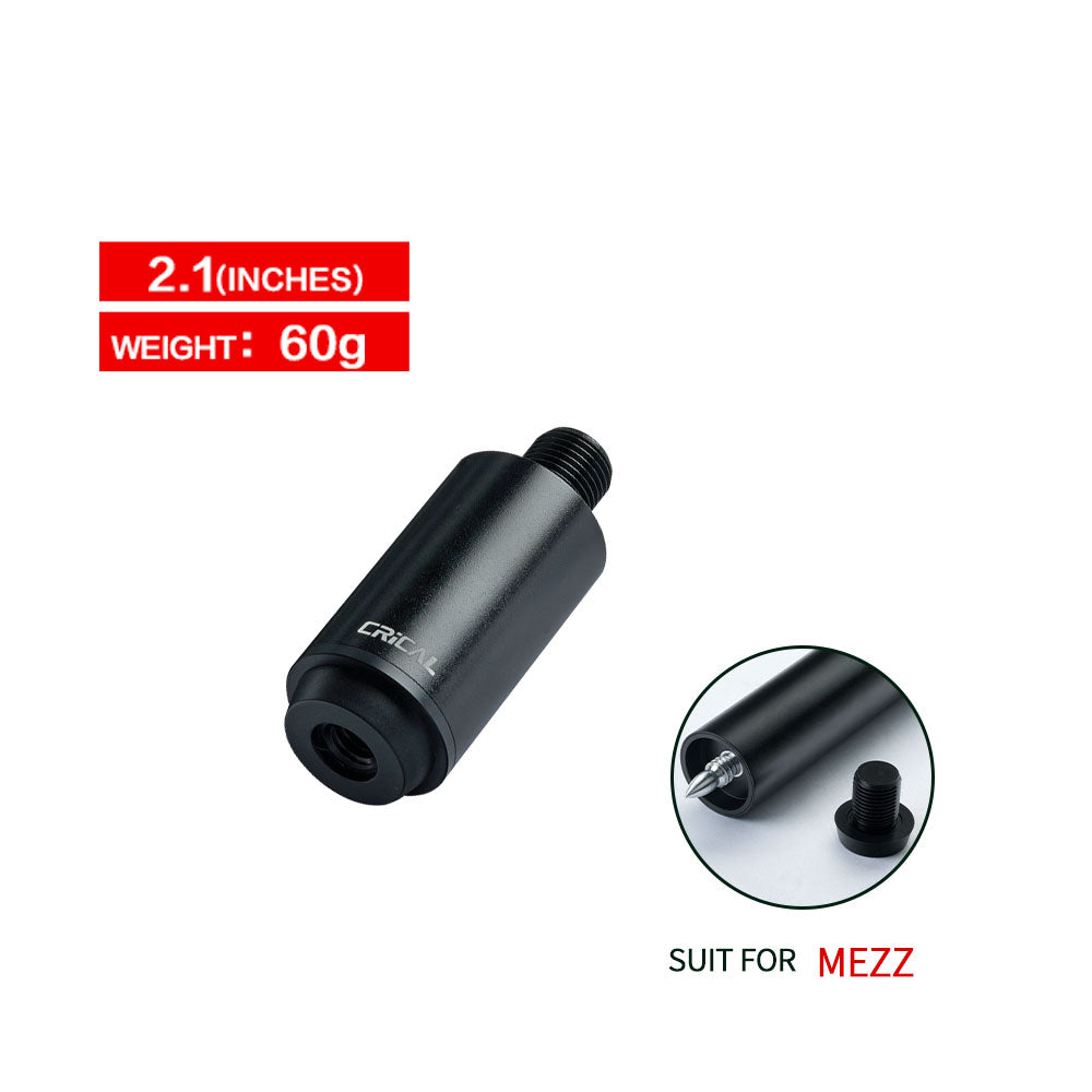 Billiard Pool Cue Extension For Mezz With Bumper 8.1/4.1/3.1/2.1 INCHES