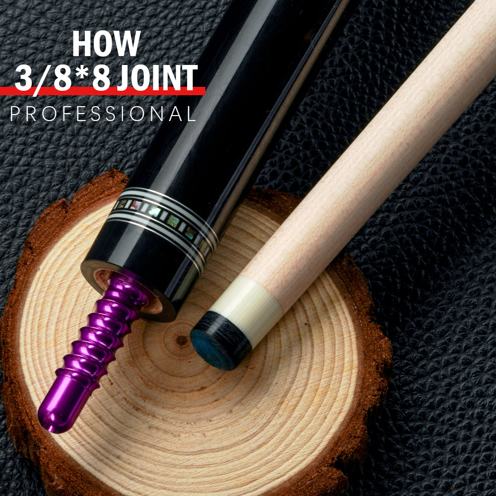 HOW 3CX 3 Cushion Carom Billiard Cue Shaft 12mm Tip Real Inlay 69cm Shaft