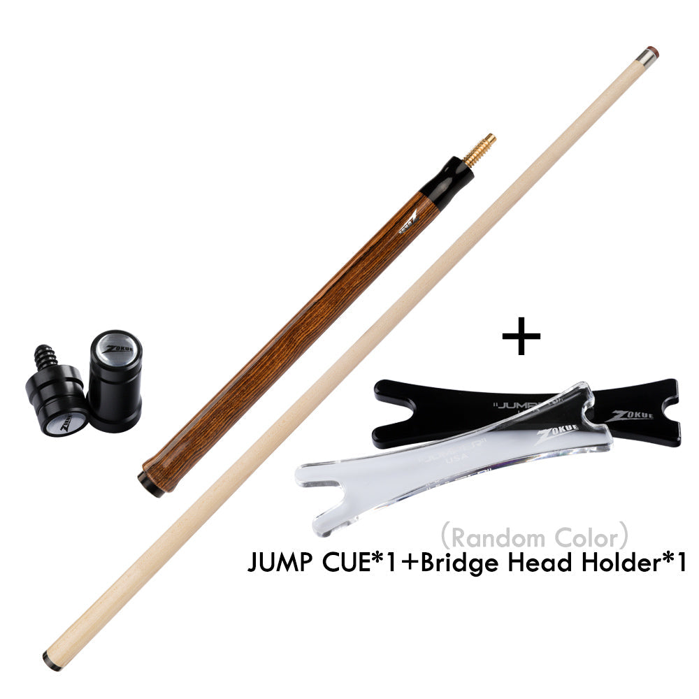 ZOKUE Billiards Jump Cue 108cm 13.5mm Tip Hard Tecnologia Maple Shaft Jump Stick Technology Professional Cue