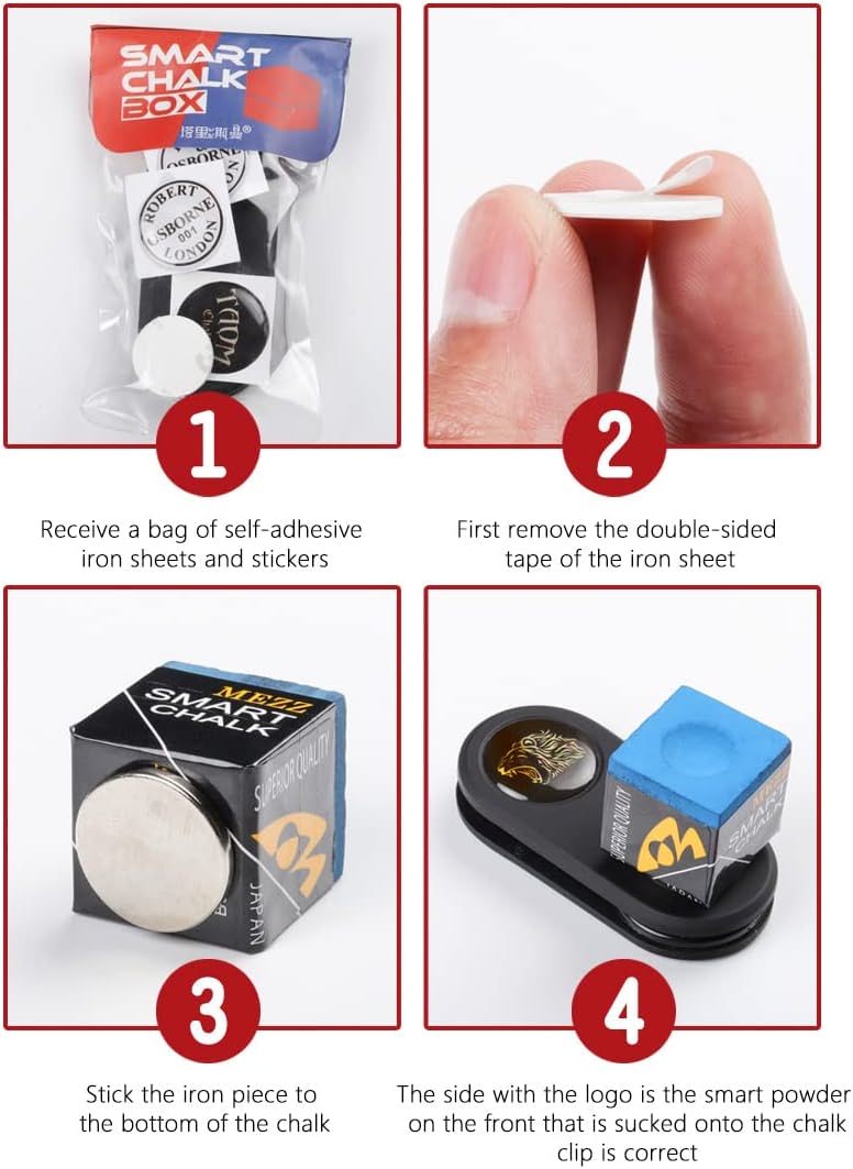 Magnetic Billiard Chalk Holder Multiple Shapes Chalk Tip Holder for Billiard Pool Snooker Billiard Accessories Popular Styles