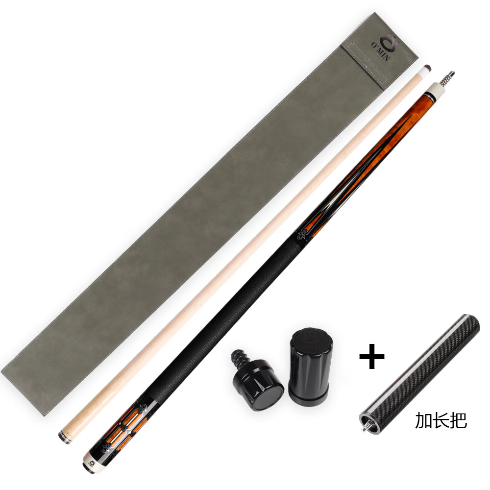 OMIN XF-A Pool Cue Stick12.8mm Tip Leather Grip Carbon Tube Inside Radial Joint Unique Design Adjustable Weight Kit Billiard Cue