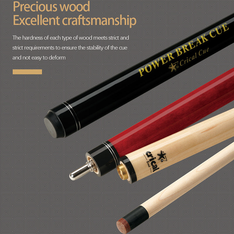 Crical Billiards 3 Pieces Punch Jump Cue Pool 138cm
