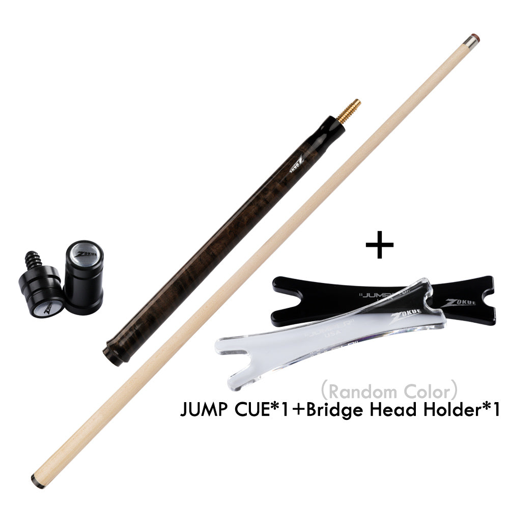 ZOKUE Billiards Jump Cue 108cm 13.5mm Tip Hard Tecnologia Maple Shaft Jump Stick Technology Professional Cue
