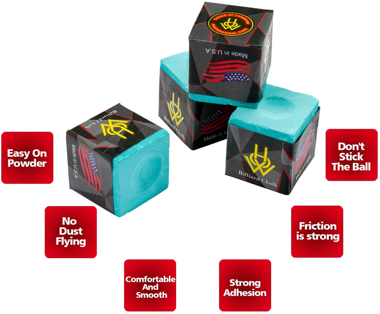 HOW Chalk Billiard Cue Tailor-made Chalk 2 Pieces Per Box Two color options