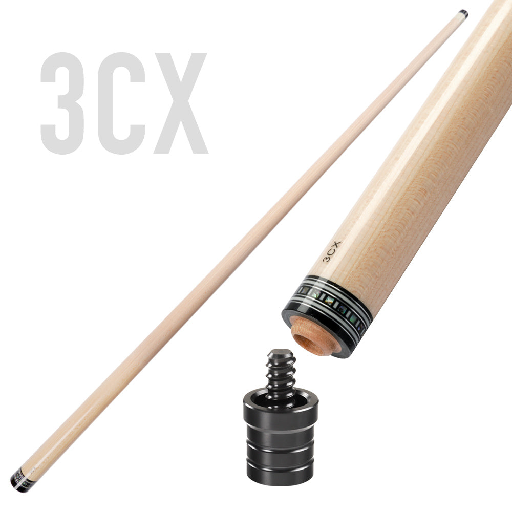 HOW 3CX 3 Cushion Carom Billiard Cue Shaft 12mm Tip Real Inlay 69cm Shaft