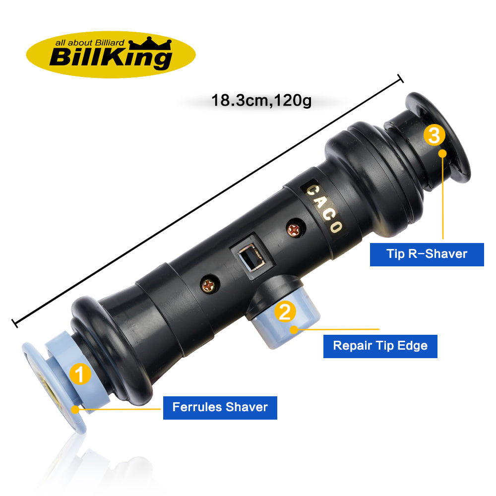 Billking Tip Tool Ferrule Billiards 3 in 1 Tip Plate Trimmer Tip Side Tip Cutting  Maintaince