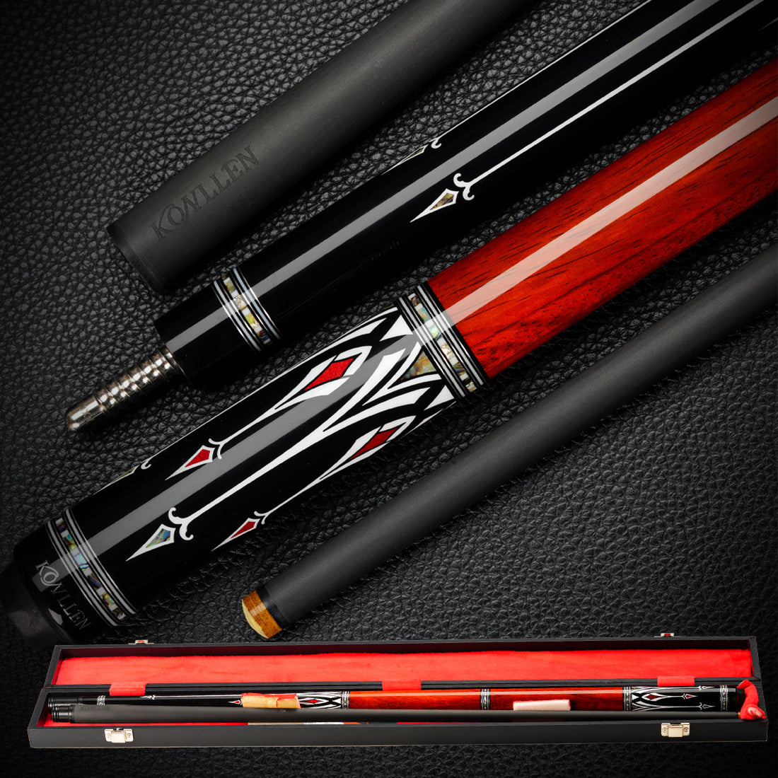 KONLLEN AS-1F Carbon Fiber Pool Cue 12.5mm TIP
