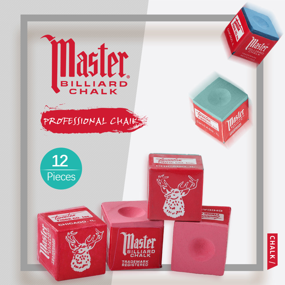 Original MASTER Billiard Chalk Oil Dry Chalk 12PCS billiardsaint