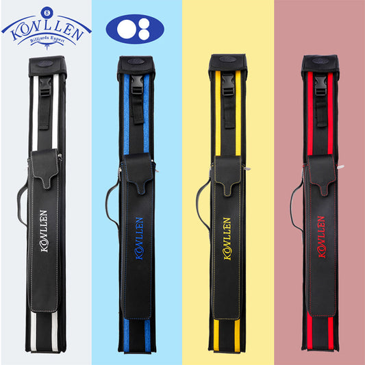 KONLLEN Billiard Carom Cue Case 3 Holes 1 Butt 2 Shafts Cue Case Bag 82cm Length High-end Fabric Durable Billiards Accessories