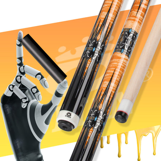 OMIN XF-A Pool Cue Stick12.8mm Tip Leather Grip Carbon Tube Inside Radial Joint Unique Design Adjustable Weight Kit Billiard Cue