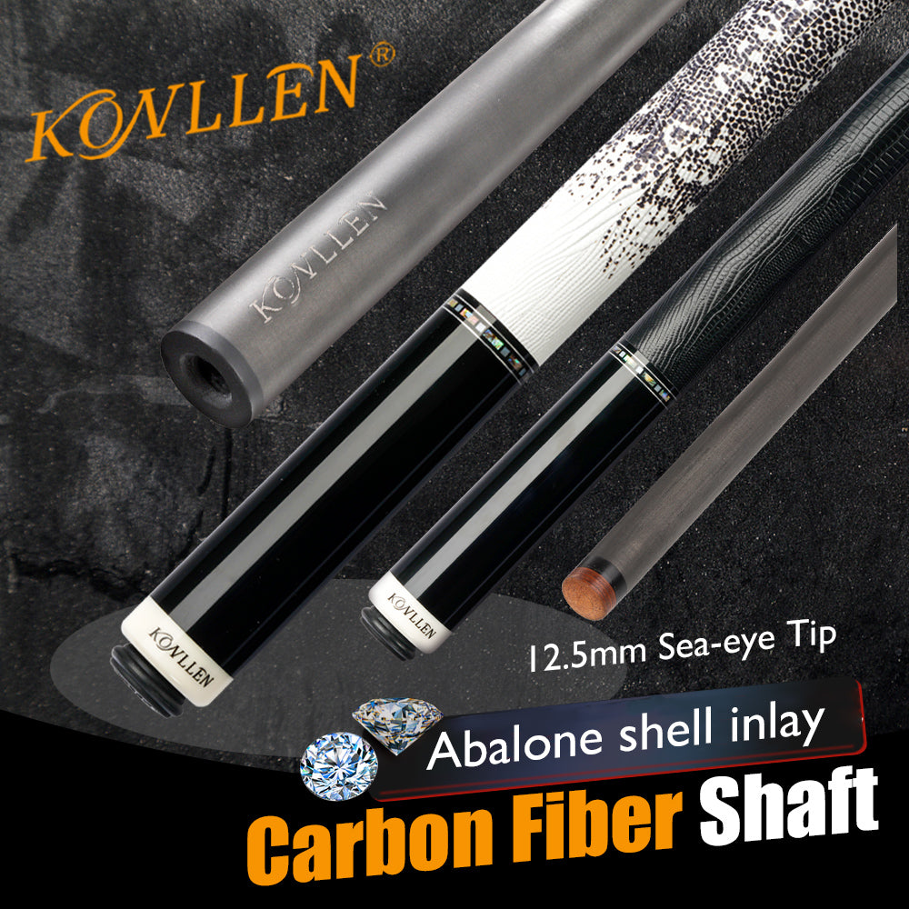KONLLEN KL-12F Carbon Fiber Pool Cue Stick 12.4mm Tip – billiardsaint