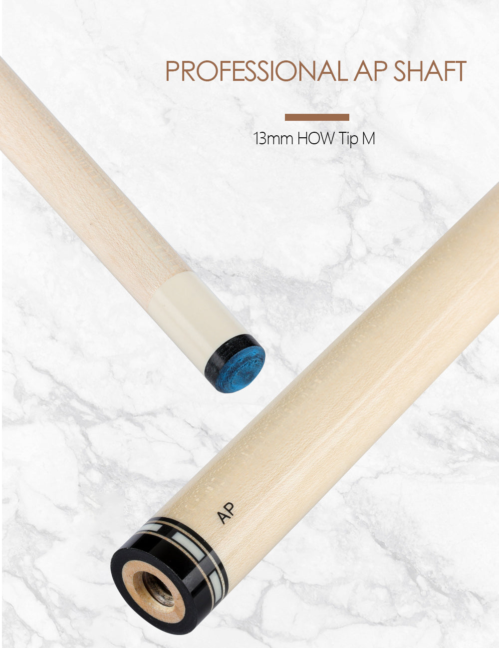HOW Official Store HOW ZR Pool Cue 13mm Tip