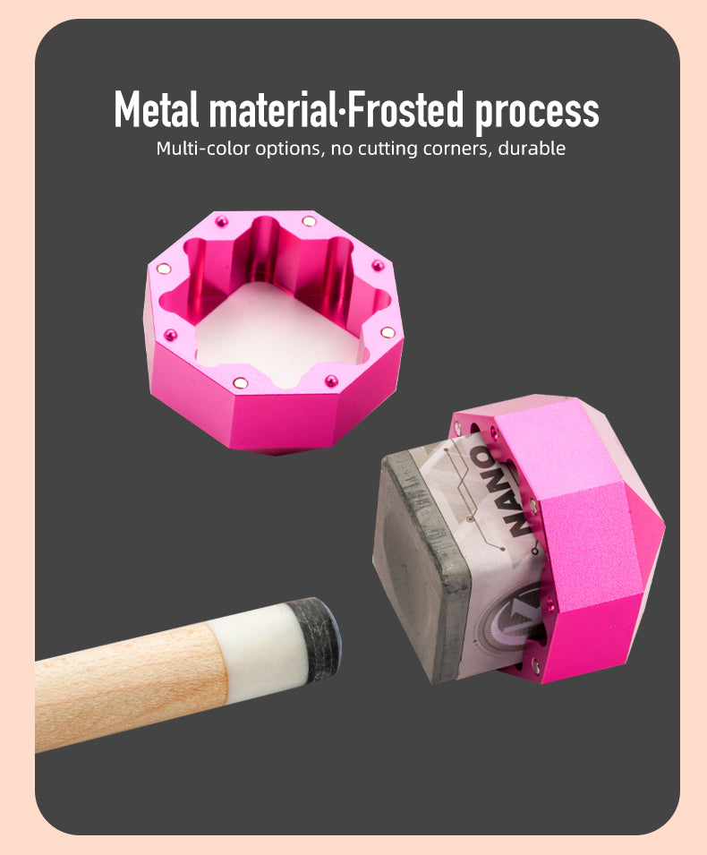 Metal Frosted Billiard Chalk Holder High-end Pool Stick Kit Snooker Multi-Color Chalk Holder Durable Billiard Accessories China