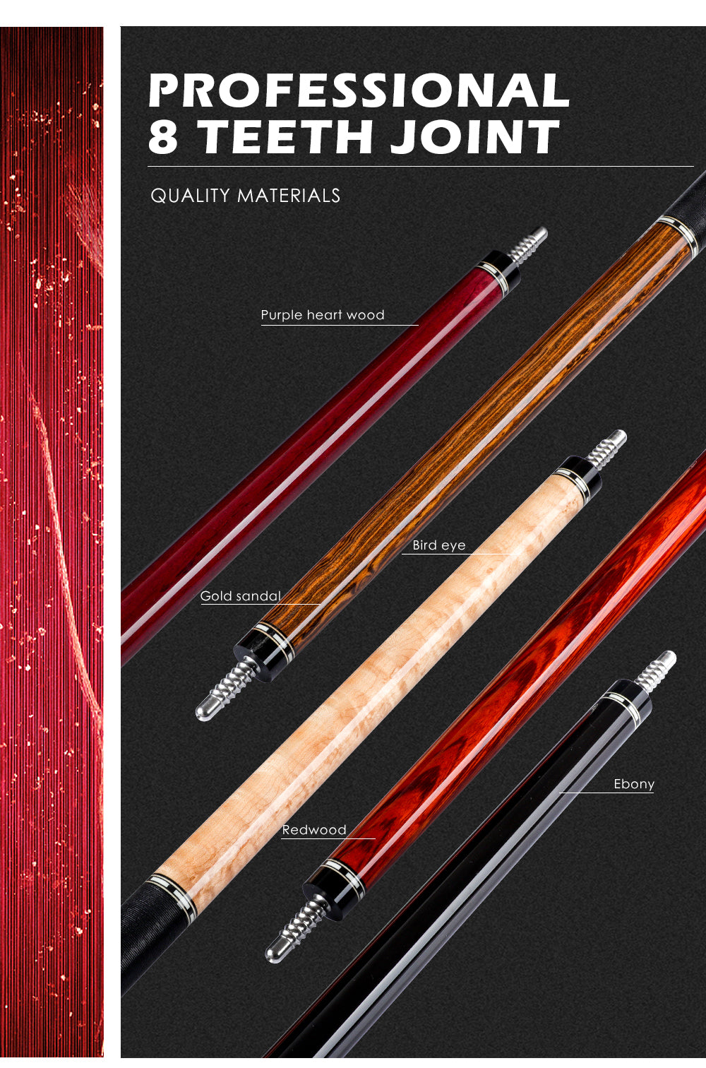 HOW Official Store HOW ZR Pool Cue 13mm Tip