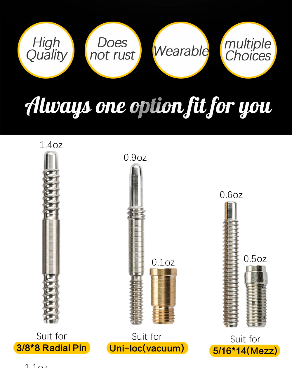 Billiards Pool Cue Joint Pin&Insert Longoni VP2/Wavy/Uni Loc Radial 3/810 3/811 United Joint