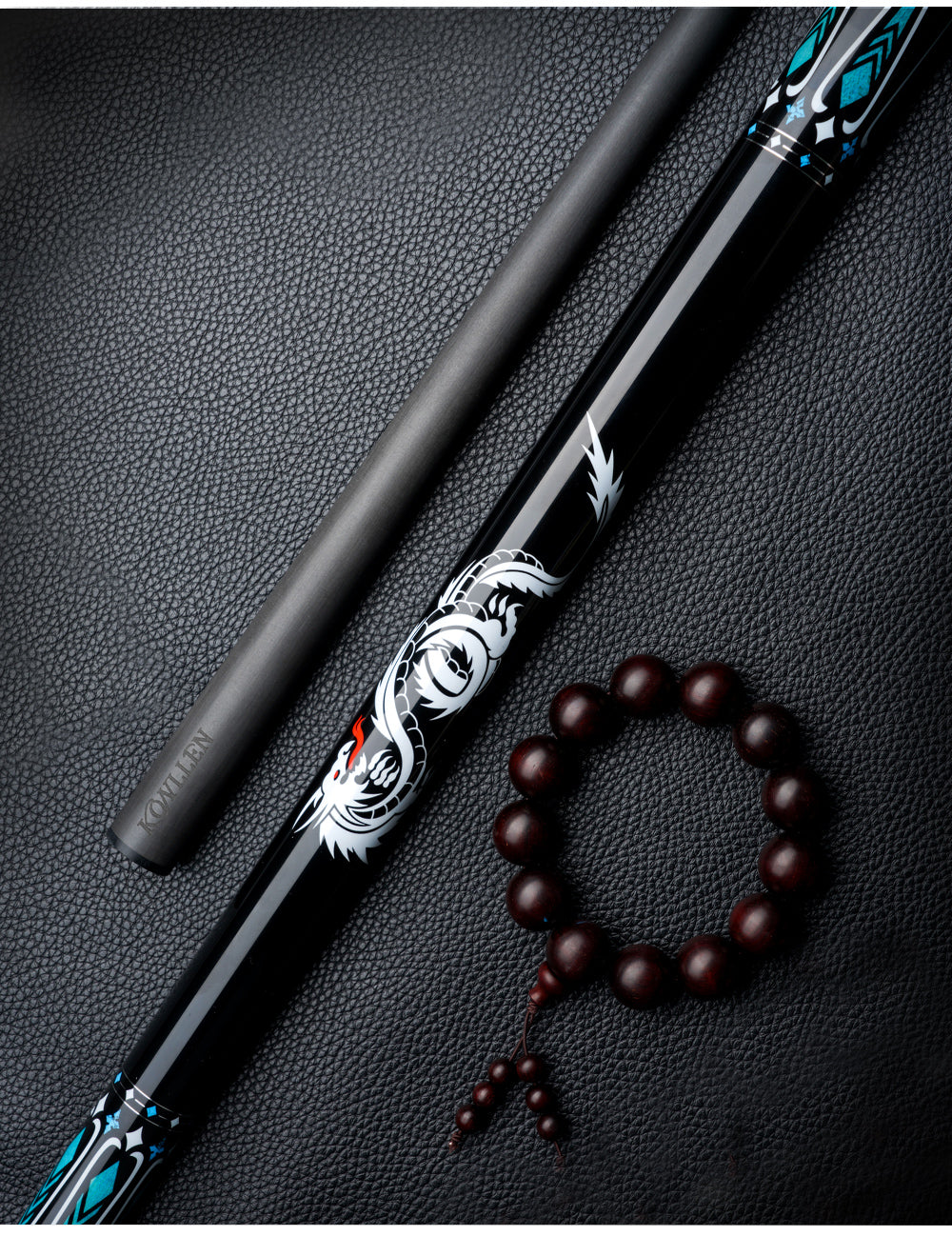 KONLLEN Carbon Fiber Pool Cue Stick Dragon Professional (Full Carbon Technology Low Deflection Billiard,12.5mm,147cm)