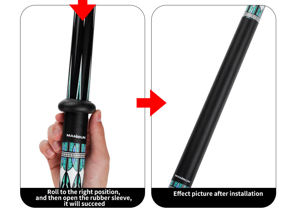 MANDUN Billard Silicone Handle Sleeve Rubber Grip Non-slip Sweatproof Billiard Accessories Protective Pool&Fishing Rod Grip